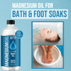 Magnum Solace Magnesium Oil For Muscle Recovery Bath Soak And Foot Soak & Magnesium Lotion - Alternative To Magnesium Bath Flakes Or Epsom Salts (2 Pack Bundle)