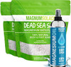Magnum Solace Pure 20 Lbs Magnesium Bath Flakes & Magnesium Oil Spray - 100% Natural Relief (3 Item Bundle)