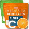 Magnum Solace 10 Lbs Magnesium Flakes With Vitamin C And 10 Lbs Unscented Flakes: 2 Pack Bundle