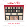 Mirabella Essential Artist Makeup Palette Kit By Beauty - Includes 14 Eyeshadow Shades In Matte & Shimmer 3 Pure Press Powder Foundation And Sculpt & Blush Duos - Talc-Free Paraben & Gluten-Free