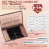 Miuffue Lash Practice Kit For Beginners With 80 Pairs Practice Lashes Reusable Silicone Mapping Eye Pads Latex-Free Eyelash Glue Training Eyelash Extension Supplies For Mannequin Head