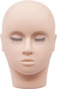 Miuffue Lash Mannequin Head With 3 Lash Layers Practice Training Manikin For Makeup And Eyelash Extensions Soft-Touch Silicone Rubber Flat Doll Head