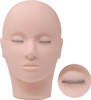 Miuffue Lash Mannequin Head With 3 Lash Layers Practice Training Manikin For Makeup And Eyelash Extensions Soft-Touch Silicone Rubber Flat Doll Head