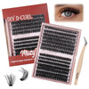 Mozyvex Diy D Curl Lash Clusters Kit 266Pcs Wispy & Fluffy Lash Clusters (60D+80D Mix) Cluster Eyelash Extensions Kit With Tweezers 10-18Mm False Eyelashes For Natural Volume & Effortless Daily Use