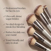 My Beauty Spot Professional Makeup Brush Set (18-Piece) With Travel Container Soft Synthetic Make Up Brushes For Face Foundation Powder Concealer & Eyes
