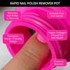 Nails Inc Acetone Free Vegan Collagen Fueled Coconut Scented Non-Toxic Gel & Regular Nail Polish Remover Easy Peel Professional Soak Off Nail Polish Rapid Remover Pot For Hands 1.69 Fl Oz