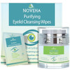 Noveha Sensitive Eye Care Bundle Eyelid & Lash Wipes (60Pcs) + Tea Tree Anti-Wrinkle Eye Cream 1.69 Fl Oz | Hydrating Daily Routine For Itchy Lids Dry Skin & Wrinkles