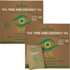 Noveha 60Pcs Tea Tree & Coconut Oil Eyelid & Lash Wipes - For Demodex Blepharitis & Itchy Eyes Individually Wrapped Eyelash Wipes With Aloe Vera Natural Makeup Remover & Daily Eye Cleanser