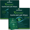 Noveha Demodex Eyelid & Lash Wipes | Box Of 60 Individually Wrapped Extra Strength Cleansing Eyelash Wipes - Battles Irritated Eyes - Naturally Remove Debris (Pack Of 3)