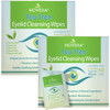 Noveha 120Pcs Tea Tree Oil Eyelid & Lash Wipes With Hyaluronic Acid Green Tea & Chamomile For Blepharitis & Itchy Eyes Individually Wrapped Eyelash Wipes Natural Makeup Remover & Cleanser (2 Pack)