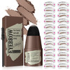 Oetuiow Eyebrow Stamp Stencil Kit - One-Step Eye Brow Stencil Kit With 24 Reusable Thin & Thick Eyebrow Stencils Long-Lasting Waterproof & Smudge-Proof Brow Stamp Kit For Perfect Eye Makeup