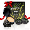 Oetuiow Mushroom Head Air Cushion Cc Cream Set For Women 1 Full-Size Makeup Foundation With 2 Refills & 1 Special Mushroom Head Puff Holiday s For Her (Natural)