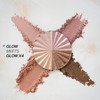 Ofra Pressed Powder Highlighter - Face Makeup | X S & Glow S - 4 Shades In 1 Pan | Pearl Shimmer Liquid-To-Baked Powder Highlighter | Refillable Pan | Cruelty-Free Beauty Essential | 7G