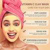 Pop Modern.C Turmeric Vitamin C Clay Mask Deep Cleansing Face Mask Skin Care Improve Blackheads Acne Dark Spots And Even Out Skin Tone Facial Mask Control Oil And Refining Pores