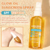Qiufsse Sunscreen Oil Body Sunscreen Spray Spf 50 Hydration Glow Mist Lightweight Spf Body OilRefreshing SpraySuitable For All Skin Types