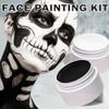 Qiufsse Black And White Face Painting Kit Professional Halloween Face PaintOil Based Face Paint Halloween Makeup Kit With 3Pcs Facepaint BrushesBody Paint For CosplayCostume And Theater