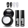 Qiufsse Silver Chrome Nail Polish8Ml Ultra Metallic Nail Polish With 2Pcs 5Ml Gel Nail Art3D Metal Gel Paint For Nails ArtEfecto Espejo Para U As For Home Salon Diy Manicure
