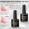 Qiufsse 4Pcs Gel Base And Top Coat SetProfessional Removable And Rubber Base Gel PolishDiamond And No Wipe Top Coat Nail Polish For Uv Light CureLong-LastingVegan And Cruelty Free