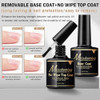 Qiufsse 4Pcs Gel Base And Top Coat SetProfessional Removable And Rubber Base Gel PolishDiamond And No Wipe Top Coat Nail Polish For Uv Light CureLong-LastingVegan And Cruelty Free