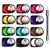 Qiufsse 12 Colors Sculpture Painting Set 3D Nail Art Set With Carved Painting Pen Salon Creative Diy Gel Nails