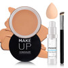 Qiufsse Under Eye Concealer For Dark Circles Color Corrector Pro Full Coverage Concealer De Oieras Long-Lasting Cover Up Makeup - 01 Ivory White