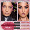 Qiufsse 3 Pcs Glitter Liquid Lipstick Set Red Pink Lip Gloss Kit For Women Gothic Glitter Lip Kit For Halloween MakeupCostume PartyCosplay-Set A
