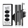 Qiufsse 3 In 1 Black Lip Liner Pencil And Lipstick Lipgloss Set Matte Black Lipstick Lip Gloss Kit Long-Lasting Nonstick Cup Smudge Proof Lip Kits With Lip LinerVelvet Goth Makeup (12#Black Magic)