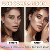 Qiufsse Body Shimmer Spray - Quick-Drying Hair & Body Glitter Luminizer Liquid Highlighter Face Foundation Concealer (Bronze)