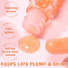 Qiufsse Magic Color Changing Lip Oil Stain 2Pcs Hydrating Gloss With Tinted Shimmer Plumping Glow Oil For Care And Dry Lips (Strawberry + Orange)