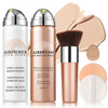 Qiufsse Airbrush Foundation Makeup Spray Full Coverage Foundation For Mature SkinLong-Lasting Airbrush Flawless Setting SprayWaterproof Foundation For Smooth Radiant Skin (Natural/Warm Porcelain)