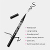 Ruby Kisses Duo Felt Tip Liquid Eyeliner In Black Dual Ended Waterproof Eyeliner Smudge-Proof & Long-Wearing Regular & Micro Tip For Ultra Precise Thin To Bold Cat Eye Fast Drying Formula