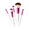 Ruby Kisses Makeup Brushes Travel Size Face Brush Set For Powder Foundation Blending Eyeshadow Eyebrow Travel Friendly 5 Pcs Set