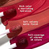 Ruby Kisses Velvet Lip Cream Matte Finish Lipstick Rich Color Long Lasting Lip Stain Lightweight Nourishing Hydration High Pigment Lip Tint (Scarlet Rouge)