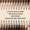 Ruby Kisses Hd Concealer & Foundation Brush Flawless Full Coverage Face Makeup Lightweight Highlighter Long Lasting Under Eye Conceals Contour Corrector 3 Pack (Natural)