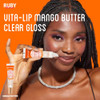 Ruby Kisses Broadway Vita-Lip Clear Lip Gloss (Mango Butter 6 Pack) Ultra-Hydrating & Soothing Formula With Multi-Vitamin Oils High-Shine Non-Sticky Finish Nourishing Glossy Lip Balm Softens Skin