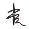 Ruby Kisses Go Brow Microblading Eyebrow Pen Waterproof Eyebrow Pencil For Women Dual-Ended Liquid Tattoo Brow Pencil With 4-Fork & Precise Brush Tip For Natural Hair-Like Strokes (Black Brown)