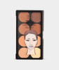 Ruby Kisses Flawless Finish With 3D Contour Cream Makeup Palette Lightweight Multi-Palette Contouring Foundation Creamy Sculpt &Highlighting Define Cheekbones (Dark Medium)