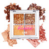 Ruby Kisses Glitter Gem Palette 4 Shades Highly Pigmented Chunk Glitter Buttery Texture Long-Lasting Eye Makeup (Leo)