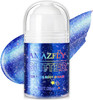 Scarman Roll-On Holographic Body Glitter Gel For Body Hair Face Chameleon Color Changing Glitter Gel Under Light Chunky Mermaid Sequins Festival Party Rave Shimmer Makeup (Neon Violet)