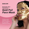 Skin Gym Gold Foil Face Mask - With Bakuchiol And Super Hydra Complex With Sodium Hyaluronate And Amino Acids- Soothing Anti Aging Depuffing And Anti Wrinkle 1 Pack