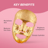 Skin Gym Gold Foil Face Mask - With Bakuchiol And Super Hydra Complex With Sodium Hyaluronate And Amino Acids- Soothing Anti Aging Depuffing And Anti Wrinkle 1 Pack