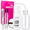 Stacy Lash 6.76 Fl.Oz / 200Ml Eyelash Extension Shampoo + Brush/Eyelid Foaming Cleanser/Wash For Extensions & Natural Lashes/Safe Makeup Remover/Supplies For Professional & Home Use