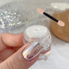 Sulily Mirror Effect Chrome Nail PowderWhite Pearl Iridescent Aurora Magic Pearlescent Nail Jewelry Glitter Powder Holographic Pigment Pearl Glitter DustDiy Nail Art Decorations3G