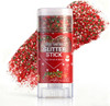 Sulily Christmas Body Glitter StickFace Hair Glitter For Kids Women MakeupWaterproof Christmas Hair AccessoriesSinger Concert Festival Rave Glitter GelMermaid Sequins Long Lasting Face Paint Gel KitRed
