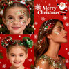 Sulily Christmas Body Glitter StickFace Hair Glitter For Kids Women MakeupWaterproof Christmas Hair AccessoriesSinger Concert Festival Rave Glitter GelMermaid Sequins Long Lasting Face Paint Gel KitRed