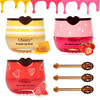 Sulily 4Pcs Bee Lip Balm Honey Pot Lip Mask Skincare Prevention Lip Dry SetStrawberry Watermelon Apple Lime Honey Lip Sleeping Moisturizing Lip Balm Mothers Day s Easter Basket Stuffers