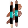 Susikeki Contour Stick 2Pcs Dual-Ended Highlighter Makeup Pen & Contouring Stick For Face Shaping Long Lasting Waterproof Cream Bronzer & Highlight Sticks Make Up Kit For All Skin Tones (01# + 02#)