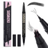 Susikeki Dual Ended Microblading Eyebrow Pen - 2 In 1 Liquid Eyebrow Pencil With Brow-Fection Angled Brush & Precise Detail Brush-Tip Shapes & Fills Hair-Like Looking Brows Lasts All-Day Dark Brown