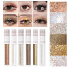 Susikeki 6Pcs Liquid Glitter Eyeshadow Eyeliner Korean Makeup Bling Under Eye Shadow Shimmer Eye Make Up Valentine'S SetLong LastingQuick Drying & Pigmented Loose Glitter Glue For Crystals Makeup