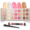 Ucanbe 26 Colors Face Makeup Palette Set All-In-One Makeup Set Includes Concealer Highlight Blush Bronzer With 2 Brushes Multi-Use Facial Beauty Makeup s Kit For Women Travel-Friendly